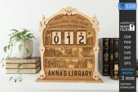 Pack de Contadores de Libros Decorativos Personalizados en Madera – Corte Láser - Imagen 2