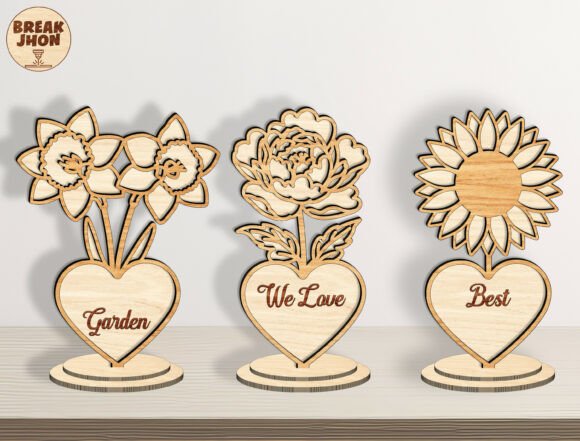 Paquete de adornos con stand y flores dia de la madre - Imagen 3