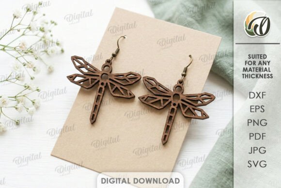 Pack de Aretes Geométricos y Naturales – 10 Diseños Elegantes para Corte Láser - Imagen 3