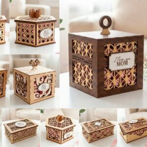 Set de Cajas Decorativas “Love You Mom” – Diseños para Corte Láser en MDF 3 mm