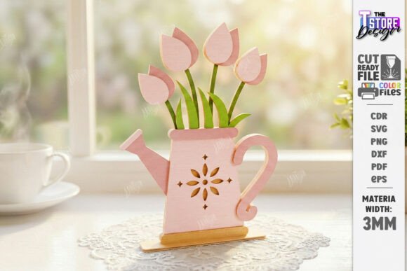 Pack de Decoración de Flores de Primavera en Capas – 10 Diseños para Corte Láser - Imagen 6