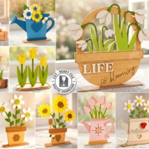 Pack de Flores de Primavera 3D – 10 Diseños Decorativos para Corte Láser