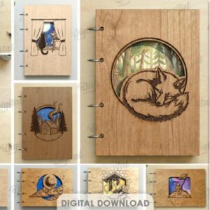 Pack de Fundas Decorativas para Cuadernos – 10 Diseños Artísticos para Corte Láser