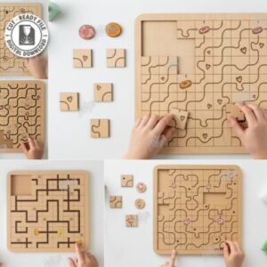 Pack de Juegos de Mesa Laberinto – 5 Diseños Interactivos para Corte Láser