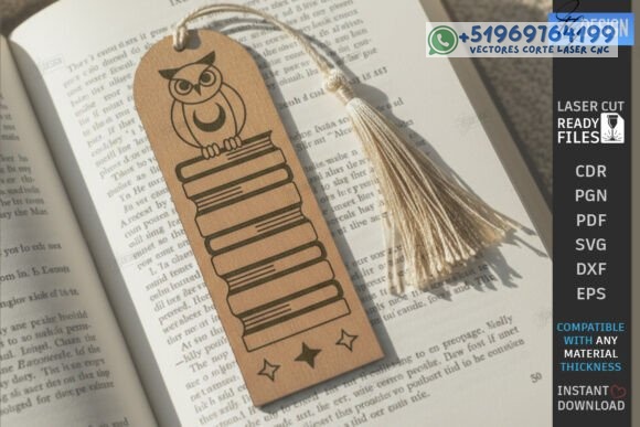 Pack de Marcapáginas Místicos de Madera – 10 Diseños Elegantes para Corte Láser - Imagen 5