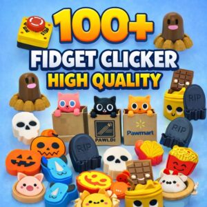 Pack de 100+ Fidget Clickers para Impresión 3D – Archivos STL de Alta Calidad