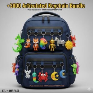 Mega Pack de 3000+ Llaveros Articulados – Archivos STL y 3MF para Impresión 3D