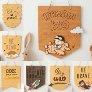 Pack de Pancartas Decorativas para Habitación Infantil – 10 Diseños para Corte Láser