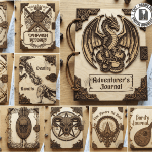 Colección de Portadas Fantásticas para Cuadernos y Grimorios – Diseño Láser MDF