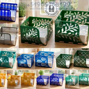 Colección de Servilleteros Decorativos en Acrílico y MDF | 10 Diseños Modernos para Corte Láser (DXF + SVG)