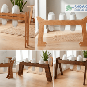 Soporte Organizador para Zapatos – 5 Diseños Funcionales para Corte Láser