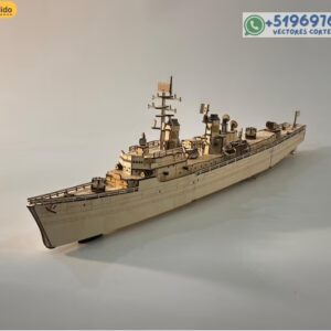 Buque de Guerra Detallado DDG-2 para Corte Láser