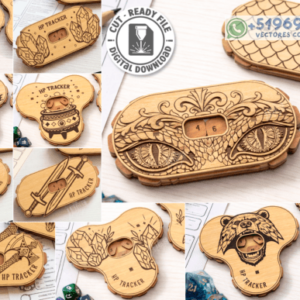 Contador de Vida RPG en Madera – HP Tracker Personalizable para Dungeons & Dragons