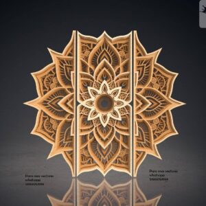 Cuadro Mandala en Capas 3D – Diseño Decorativo para Corte Láser