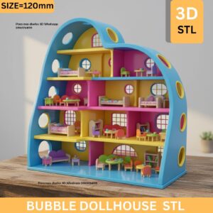 'Casa de Muñecas “Bubble” STL – Diseño Creativo para Impresión 3D                                                                                            6