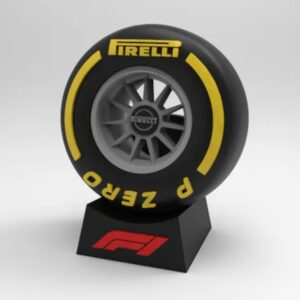Rueda F1 Estilo Competición con Base – Modelo STL para Impresión 3D
