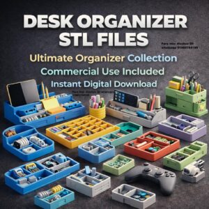 Pack Organizadores de Escritorio – Colección STL Funcional para Impresión 3D