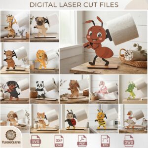 Juego de Soportes para Papel Higiénico en Forma de Animales