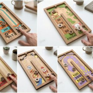 Juego de Lanzamiento Rápido en Madera – Pack de 5 Diseños Interactivos para Corte Láser