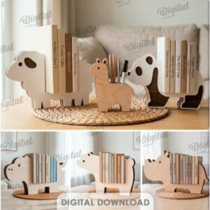 Organizadores de Libros y Lápices en Forma de Animales – Pack 3D Infantil para Corte Láser