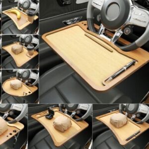 Bandeja para Volante de Auto en Madera – Pack de 10 Diseños Funcionales para Corte Láser