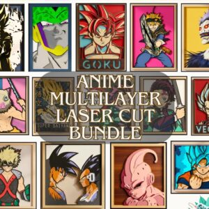 Cuadros Anime Multicapa – Pack de Diseños para Corte Láser