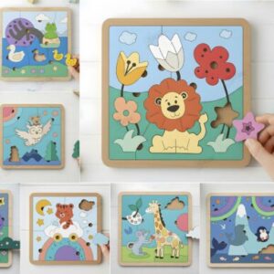 Rompecabezas Infantiles de Animales – Pack Educativo de 10 Diseños para Corte Láser