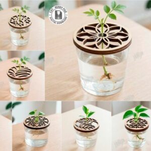 Tapas Decorativas para Propagación de Plantas – Pack de 10 Diseños para Corte Láser