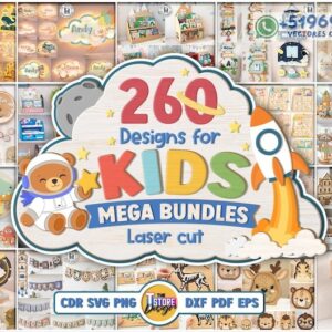 Mega Pack Infantil 260 Diseños para Corte Láser