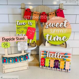 Decoraciones Veraniegas con Paletas para Corte Láser