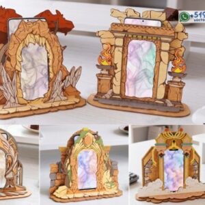 Soportes para Teléfono Magic Mirror en Madera para Corte Láser
