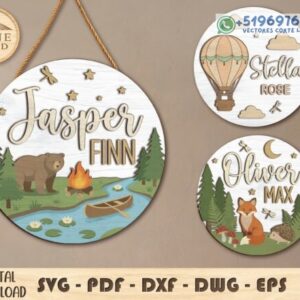 Letreros personalizados infantiles para habitación en corte láser