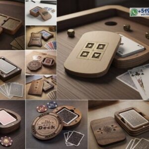 Estuches y cajas para barajas de cartas barajas naipes en madera para corte láser