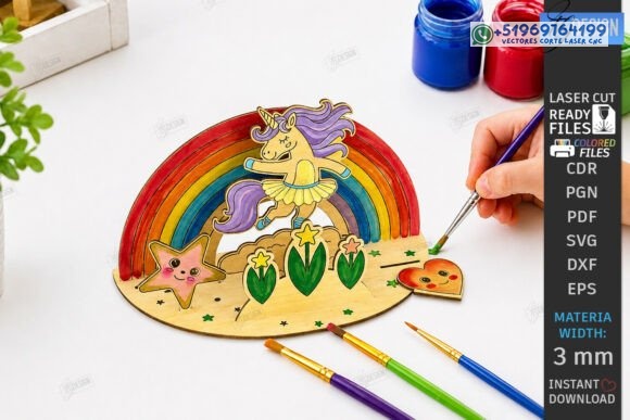 Escenarios Infantiles para Pintar en Madera para Corte Láser - Imagen 5
