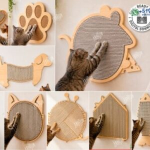 Rascadores de Pared para Gatos en Madera para Corte Láser