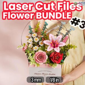 Paquete Floral Multicapa para Corte Láser