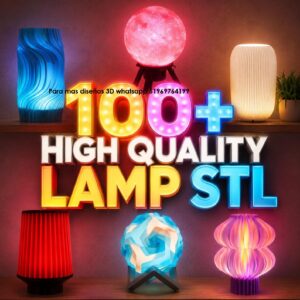 Mega Pack STL de Lámparas para Impresión 3D
