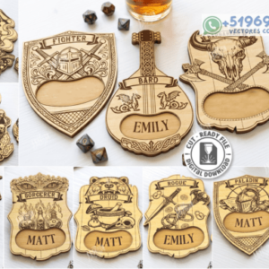 Posavasos personalizados para dados de juegos de rol en corte láser