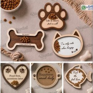 Tablas de Charcutería para Mascotas en Madera para Corte Láser