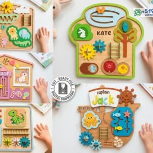 Tableros sensoriales personalizados para niños en corte láser
