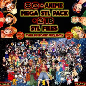 Mega Pack STL Anime – Más de 2TB de Figuras y Modelos para Impresión 3D