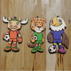 Pack de 3 Llaveros de Mascotas Oficiales de la Copa Mundial FIFA 2026 – STL para Impresión 3D