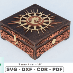 Caja de Juegos de Mesa Cortada con Láser en Madera