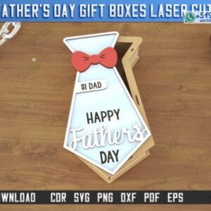 Caja de Regalo para Día del Padre en Forma de Corbata