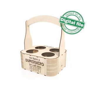 Caja Porta Cervezas "Superhéroe Daddy" para Día del Padre