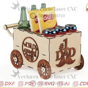 Carrito Organizador para Cervezas y Snacks para el dia del padre