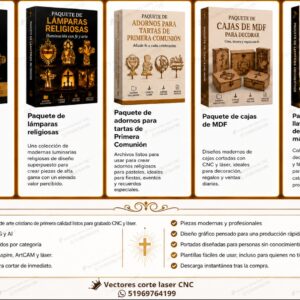 Gran Mega Pack de Más de 50 Artes Cristianas mas bonus para CNC y Corte Láser