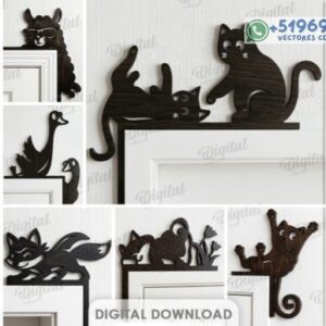 Esquineros Decorativos de Animales para Puertas y Marcos en Corte Láser
