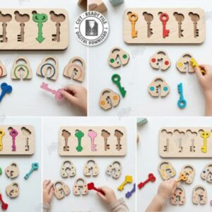 Juego de Rompecabezas con Llave y Cerradura para Corte Láser