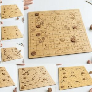 Juego de Tablero de Serpientes y Escaleras para Corte Láser